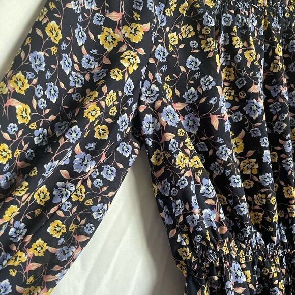 Andree Blue Floral Of The Shoulder Blouse L - Picture 4 of 10